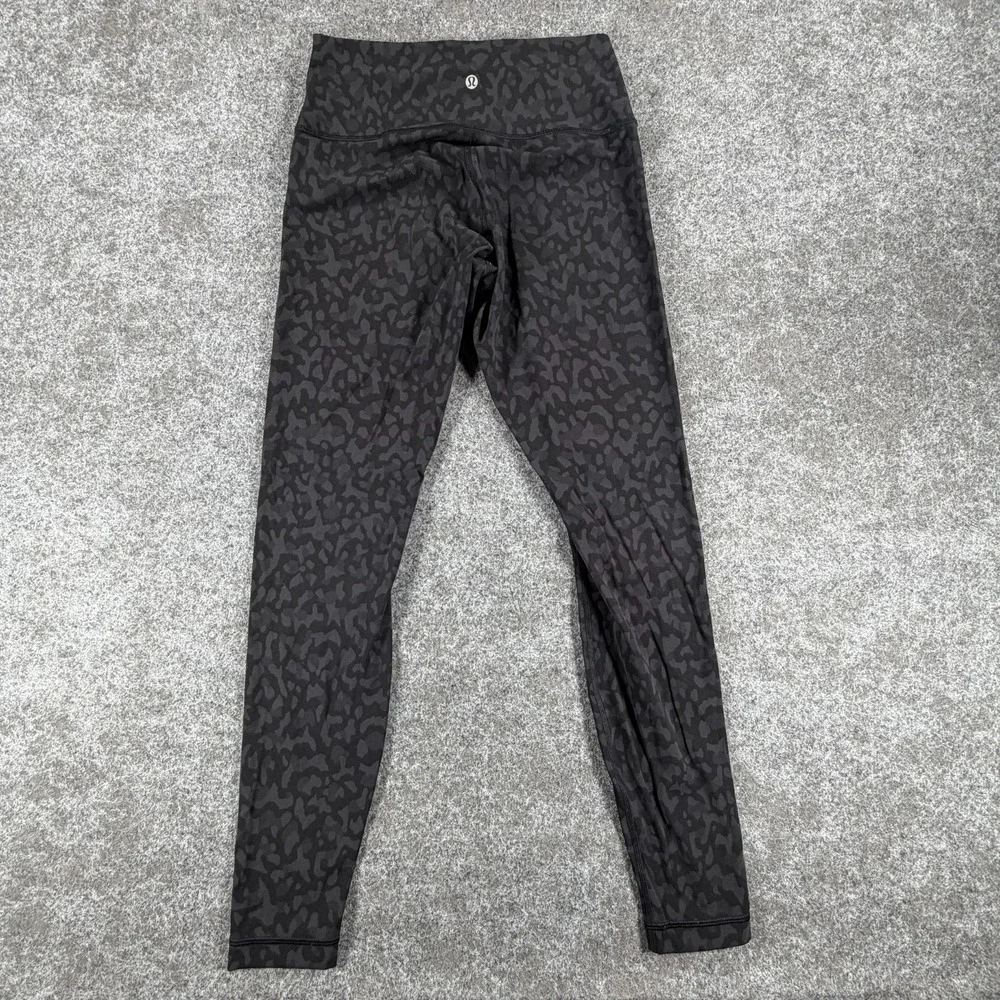 Lululemon Align Ankle Leggings Womens 8 Gray Black Camo Buttery-Soft Lightweight